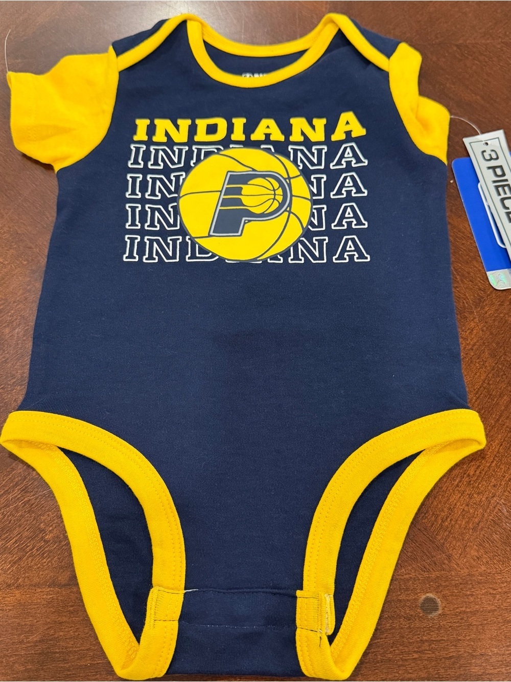 Indiana Pacers Navy & Gold Baby Bodysuit Sz 12M NWT